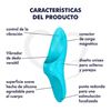 Teaser light blue Vibrador para dedo con carga UBS